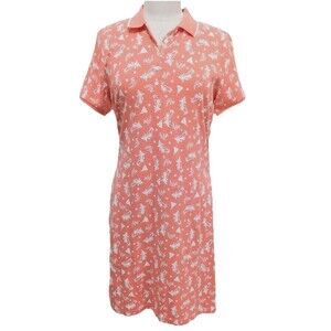 Tommy Bahama Polo Shirt Dress Size S Palm Trees Sail Boats Tropical 100% Cotton